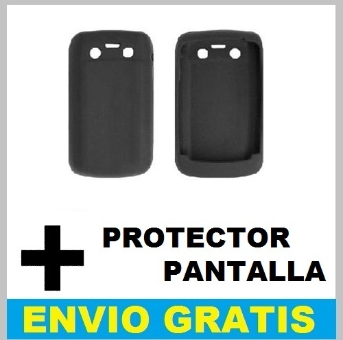 FUNDA SILICONA PARA BLACKBERRY 9700 BOLD 2 + PROTECTOR PANTALLA NEGRA